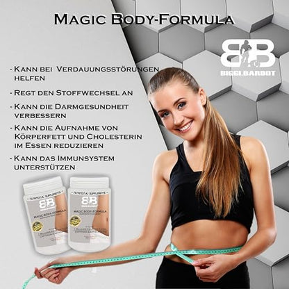 Magic Body Formula – Chitosan &amp; Apple Pectina – Con mil millones de gérmenes probióticos por cápsula – Apoyo a la digestión y al metabolismo – 50 cápsulas –